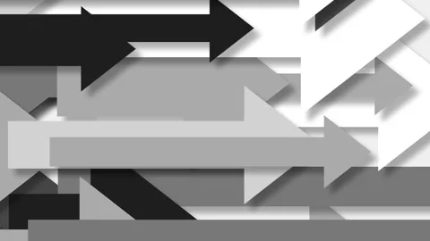 Abstract Arrows Moving Forward With Geometric Shapes In Dynamic Motion Stock Footage 340915320