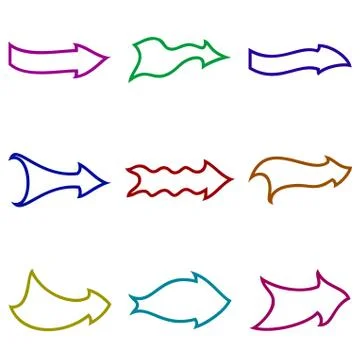 Abstract Arrows, Set Stock Illustration