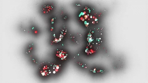 Abstract art with 3d shiny particles. Colorful particles storm. Loop animation Stock Footage 172404320