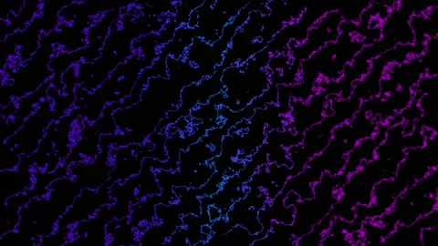 Abstract art animation with gradient diagonal waves on the black background Stock Footage 130849728