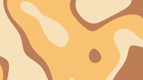 Abstract art background with beige, brown, and orange swirling shapes Video stock 301199296