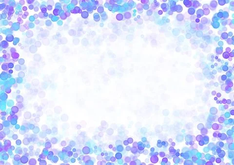Abstract art background with bright blue, turquoise and purple circle babble Stock Illustration