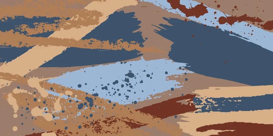 Abstract art background, colorful paint brush pattern, doodle elements of b.. Stockillustratie