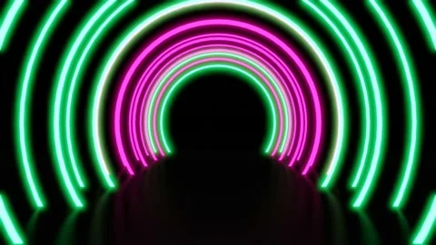 Abstract art background, flight forward through buddhism sign corridor, 4K Stock Footage 147925231