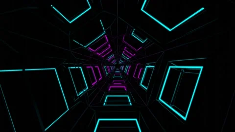 Abstract art background, flight forward through buddhism sign corridor, 4K Stock Footage 157188516