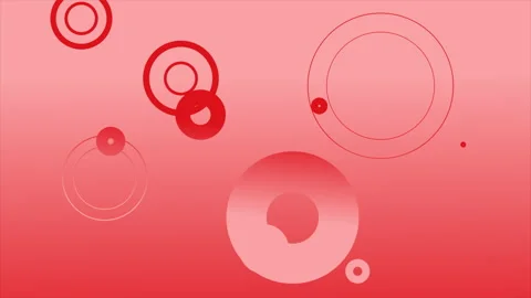 Abstract art background with gradiented diverging circles pink and red colors 4k 스톡 동영상 169606369