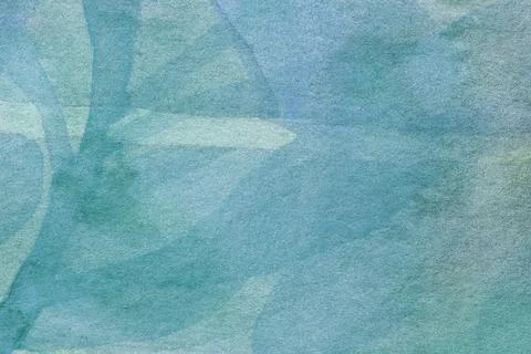Abstract art background light blue and turquoise colors. Watercolor painting Stock Photos