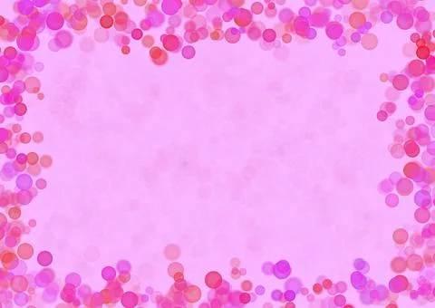 Abstract art background with light purple and lilac circle babble with frame. Stock Illustration
