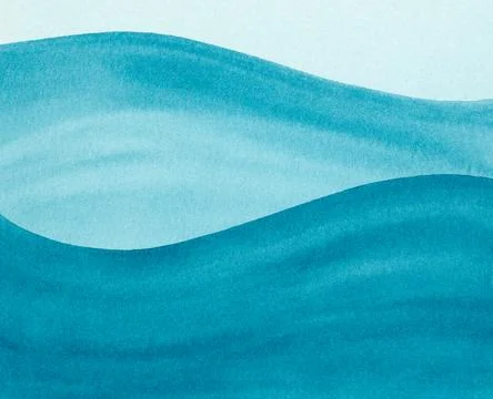 Abstract art background navy azure blue colors. Watercolor painting on textur Stock Illustration