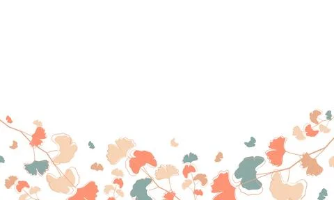 Abstract art background vector. aesthetic minimal style wallpaper art botan.. Stock Illustration