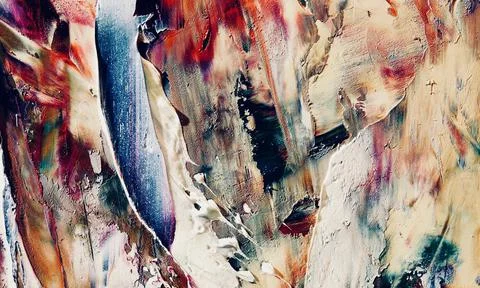 Abstract Art Background. Wall decor . Hand oil painting on canvas. Ethnic Stock Illustration