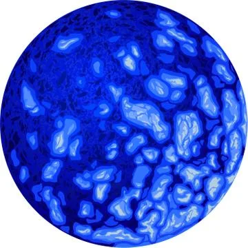 Abstract art with blue sphere Stock Illustration