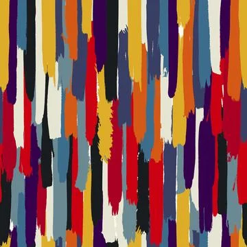 Abstract art brush vector seamless pattern Stock Photos
