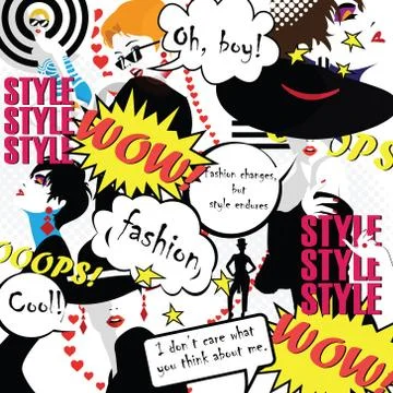 Abstract art collage. Stock Illustration