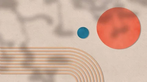 Abstract Art Composition with Geometric Shapes and Earthy Tones. 스톡 동영상 320461688