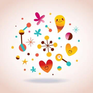 Abstract art composition Stock Illustration