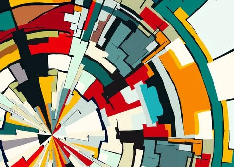 Abstract art composition, vector template Stock Illustration