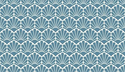 Abstract art deco scallop pattern Stock Illustration