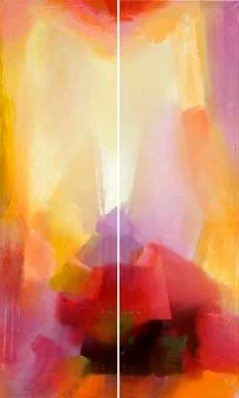 Abstract art-diptych Stock Illustration