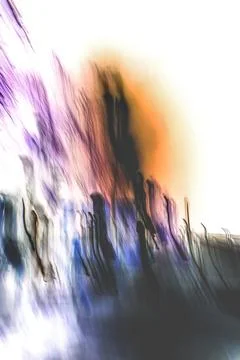 Abstract art with an explosion of light and circles Illustrazione stock