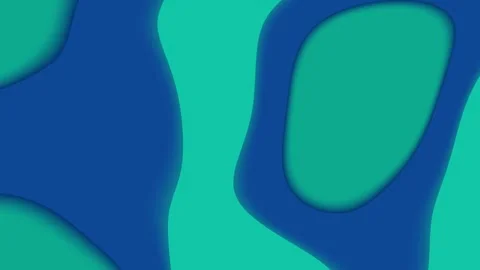 Abstract art features blue and teal wavy shapes. Stock Footage 296209118