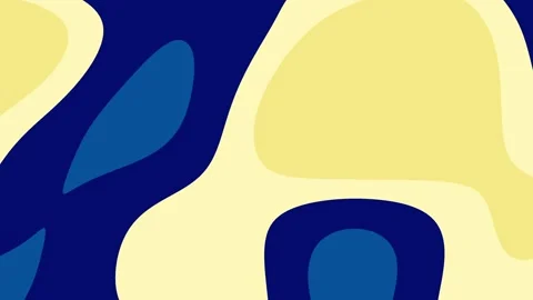 Abstract art features blue and pale yellow organic shapes. Video stock 296239615
