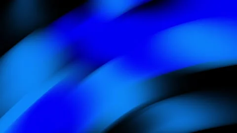 Abstract art features flowing blue curves on black background. Stockbeeldmateriaal 297505914