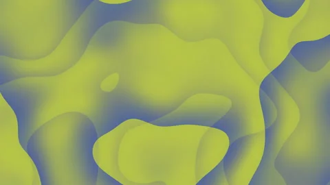 Abstract art features flowing blue and yellow shapes. Stock Footage 297573108