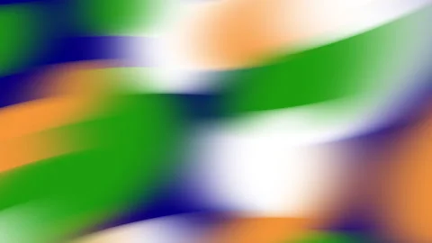 Abstract art features green blue orange and white curves. Stock Footage 294995583