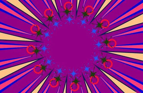 Abstract art featuring a symmetrical pattern with radial lines Stock Illustration