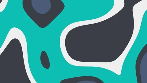 Abstract art featuring teal, gray, and white wavy shapes Stock Footage 300995324