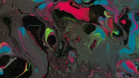 Abstract art flow background in black and white tones with blue and pink color 스톡 동영상 158960991