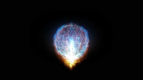 Abstract art glow energy object in swirl Stock Footage 190836375