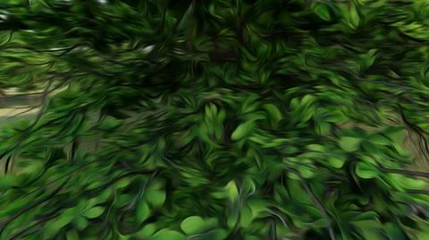 Abstract art green leaf Stock Illustration