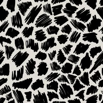 Abstract art grunge seamless pattern with black stroke abstract background Illustrazione stock