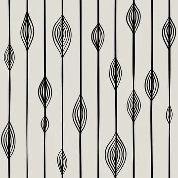 Abstract art grunge seamless pattern with black line abstract background Stock Illustration
