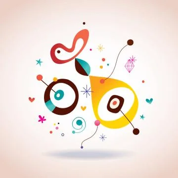 Abstract art illustration vector design elements Stock Illustration