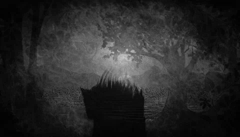 Abstract art ink splatter in the forest Video stock 196480587