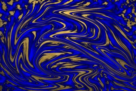 Abstract art marble pattern and luxury interior wall tile and floor gold blue 库存照片