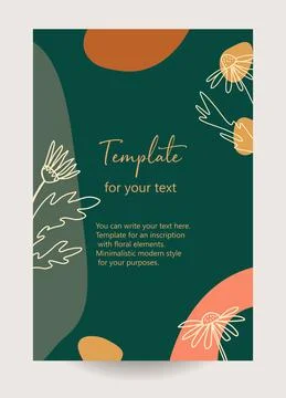 Abstract art nature background vector. Modern shape line art wallpaper. Boho  Stock Illustration