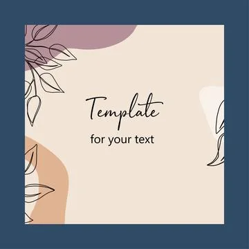 Abstract art nature background vector. Modern shape line art wallpaper. Boho  Stock Illustration