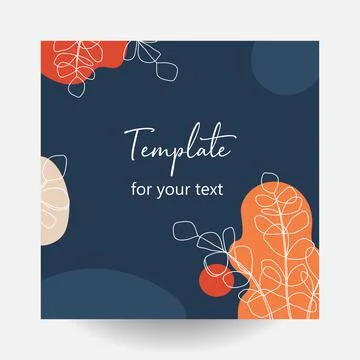 Abstract art nature background vector. Modern shape line art wallpaper. Boho  Stock Illustration