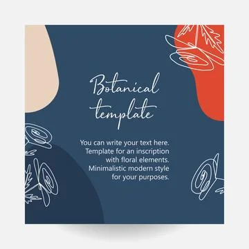 Abstract art nature background vector. Modern shape line art wallpaper. Boho  Stock Illustration