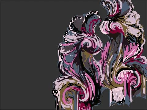 Abstract art paint background vector dark purple Stock Illustration