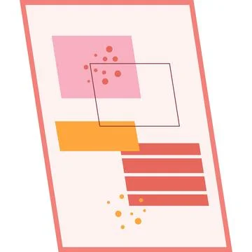 Abstract art picture in frame vector icon 库存插图