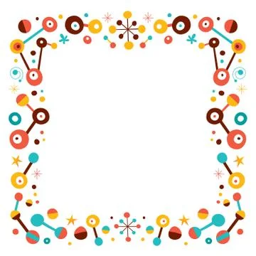 Abstract art retro border design elements Stock Illustration