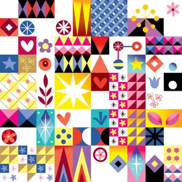 Abstract art retro pattern Stock Illustration