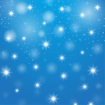 Abstract art star. Decorative backdrop with snow. Bright background bokeh. Stock Illustration