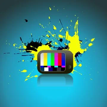 Abstract art of TV Illustrazione stock