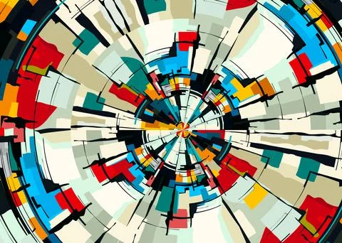 Abstract art vector template Stock Illustration